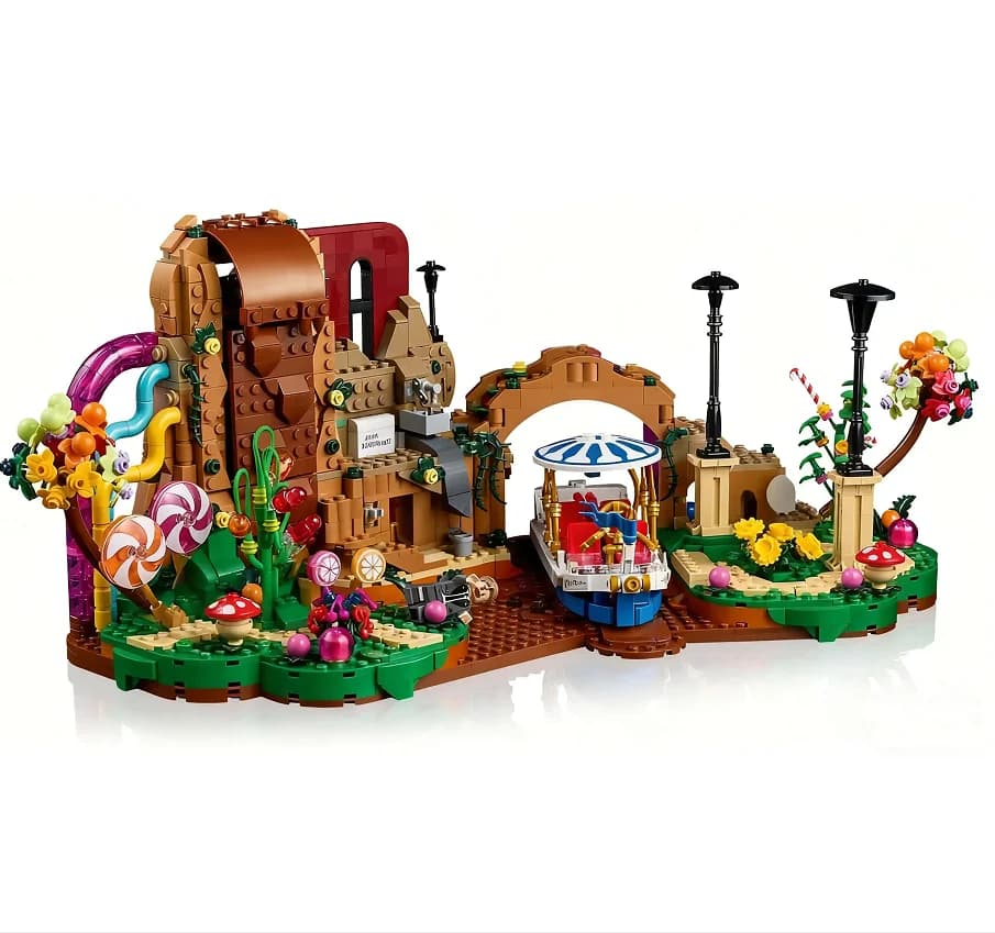 21360 Série Architecture Modèle Usine de Chocolat Ornement Jouet de Construction pour Adultes Cadeau