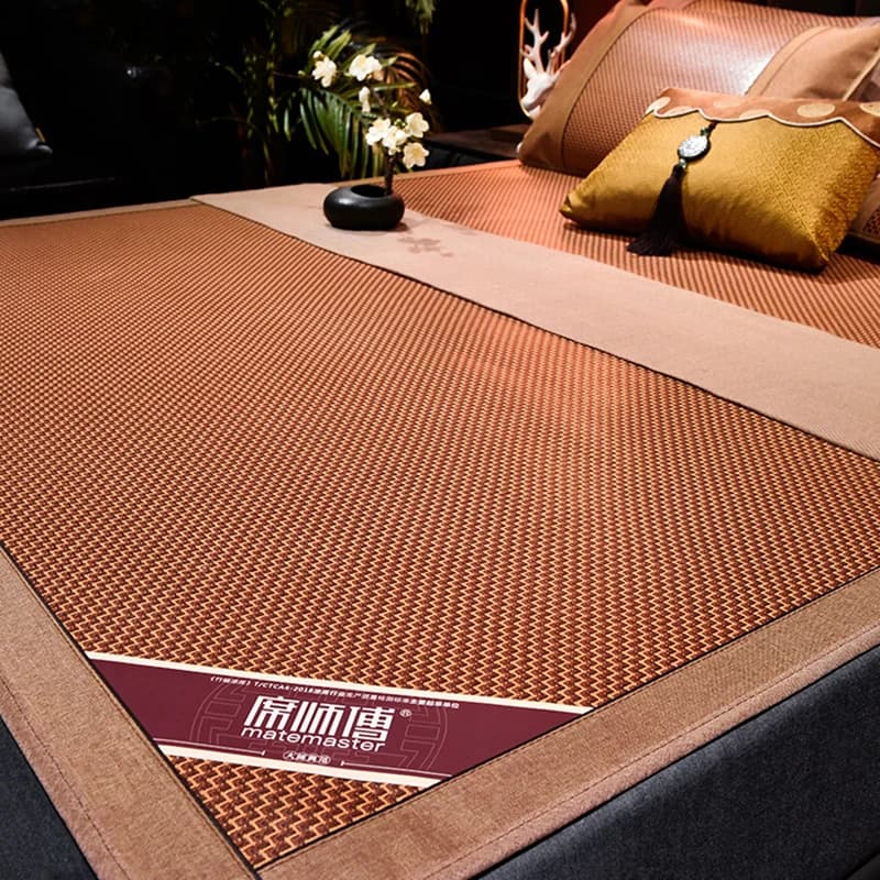 Matelas pliable double face contre les virus du rotin naturel, matelas frais pour la glace, les viru