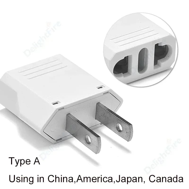 Adaptateur de prise américaine, adaptateur d'alimentation de voyage ue vers US, convertisseur de pri