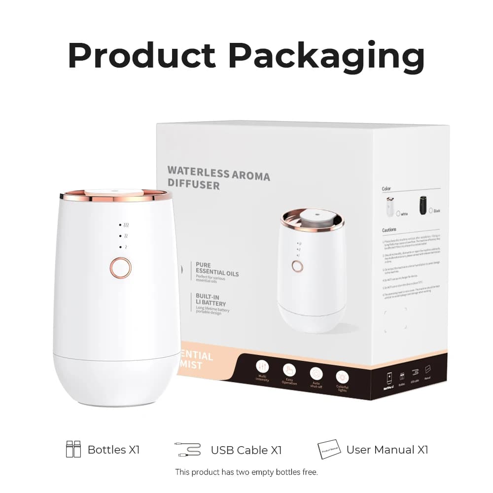 Mini diffuseur d'huiles essentielles sans eau pour voiture, diffuseur d'aromathérapie de parfum de v