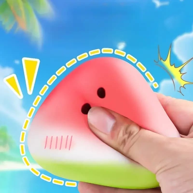 Jouet de décompression de pastèque Squishy Anti-stress, peau de glace douce, décompression à rebond 