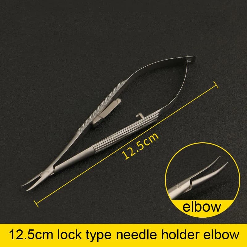 Porte-aiguille de type verrouillage, dispositif d'aiguille de microchirurgie, porte-aiguille fin en 