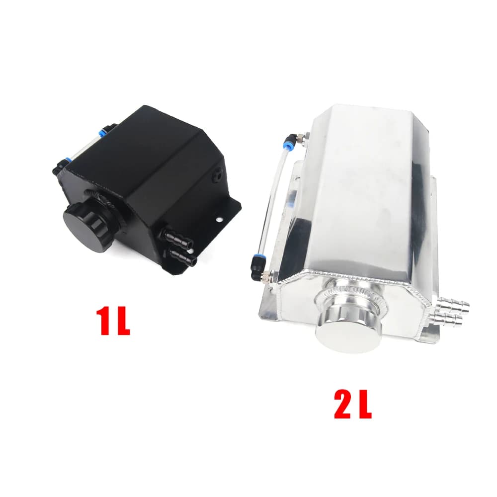 Réservoir d'huile universel en aluminium 1L/2L, réservoir de liquide de refroidissement pour moteur,