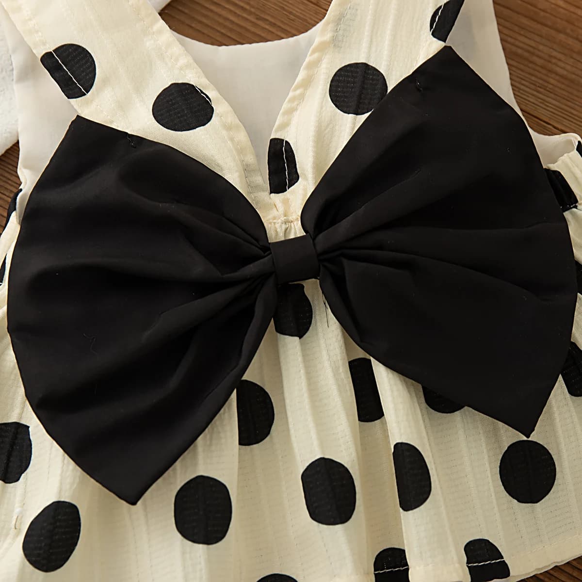Ensemble 2 pièces pour petites filles, haut et short sans manches avec nœud à pois, Style coréen, te