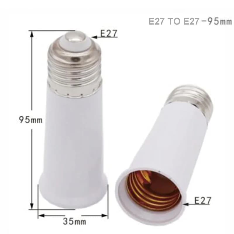65mm 95mm 120mm E27 à E27 extension support de lampe Base ampoule étendre Extension prise adaptateur