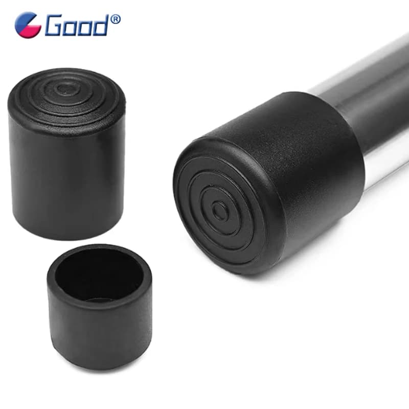    Capuchons de protection antidérapants noirs ronds en PVC souple pour pieds de table et de chaise