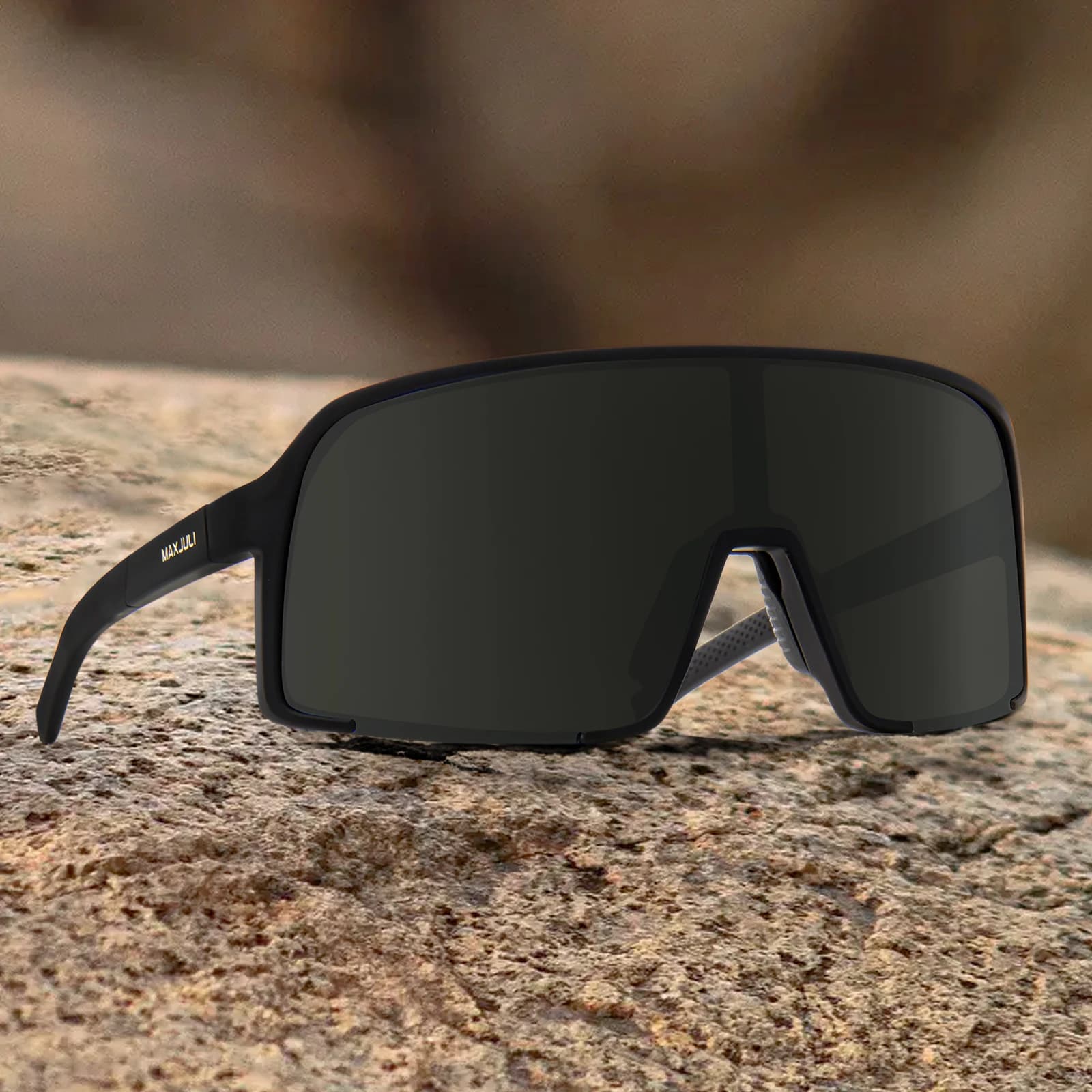 MAXJULI lunettes de soleil polarisées pour hommes femmes, coupe-vent Sports de plein air cyclisme co