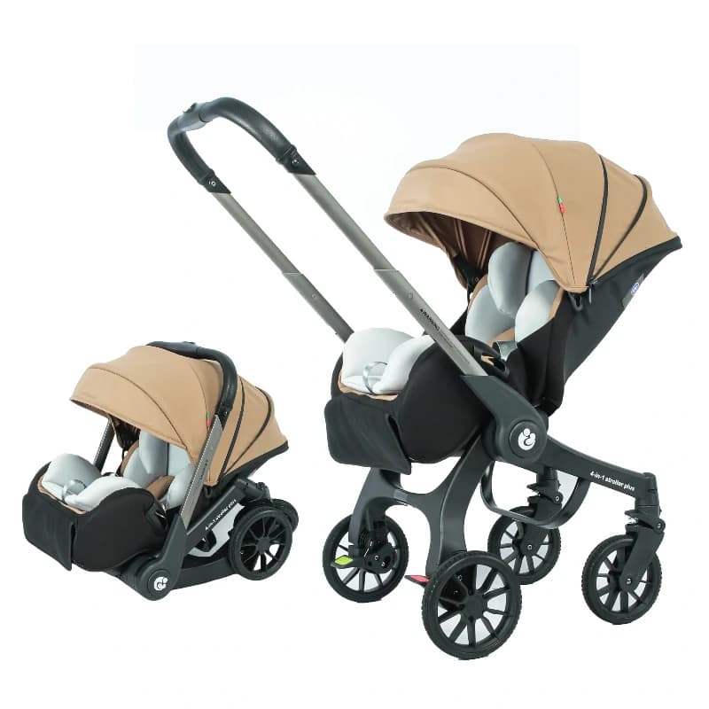 UE en Stock 4In1 bébé poussette, poussette multifonctionnelle pliable avec siège auto landau Portabl