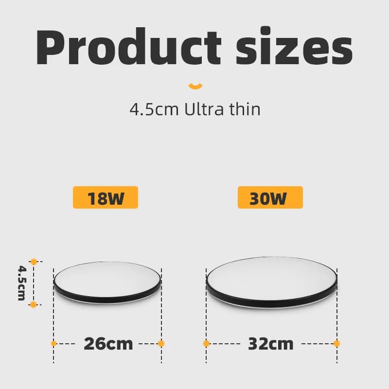 CY plafond moderne Led plafonnier chambre lumière économie d'énergie 18W 30W Ip65 étanche rond Led p