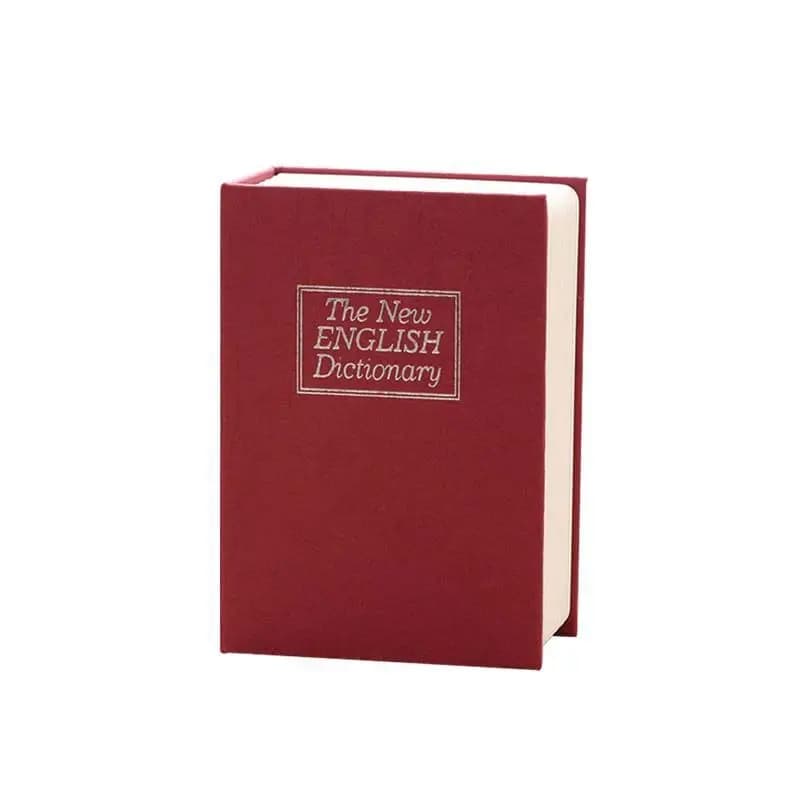 Boîte à billets pour livre de dictionnaire créatif, tirelire avec serrure, coffre-fort de sécurité s