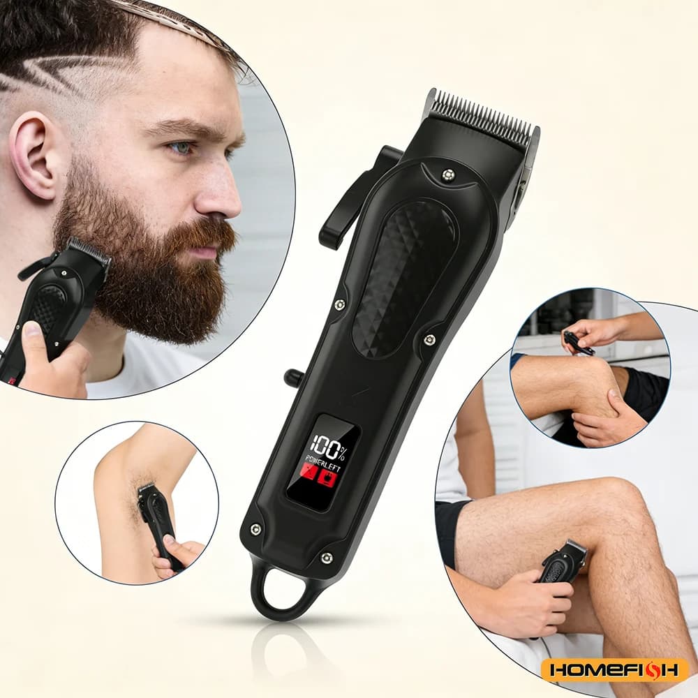 Tondeuse à cheveux et à barbe professionnelle rechargeable par USB, sans fil, cadeau idéal pour les 