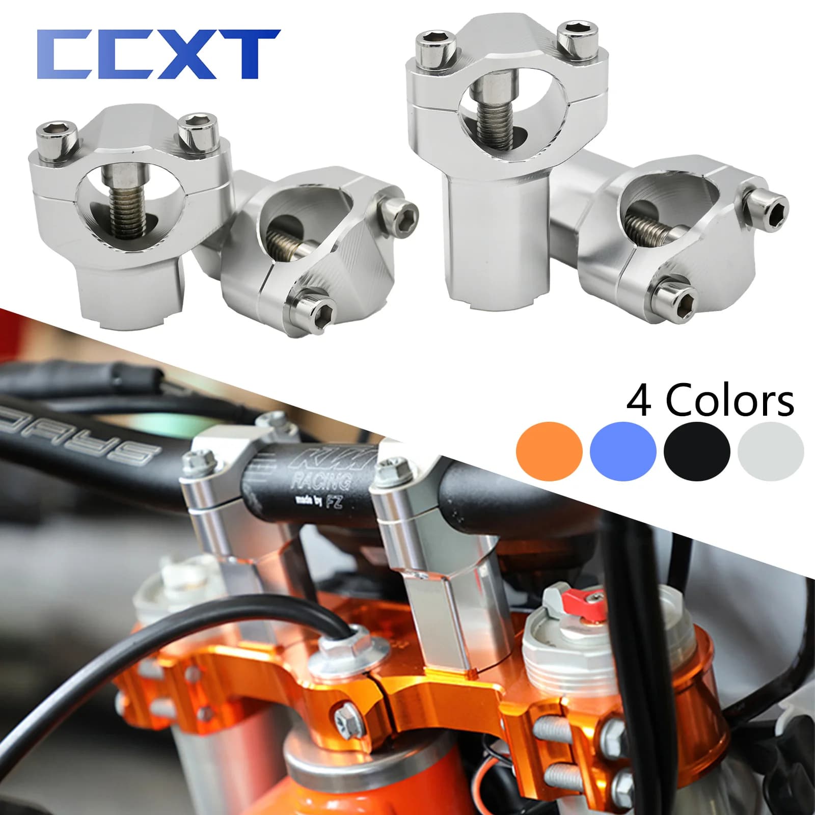 Pince de montage de barre de rehausseurs de guidon de moto 11/8 "28MM pour KTM 690-1290 Enduro/R Sup