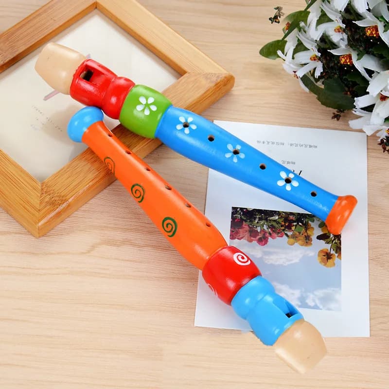 Petit flûte Piccolo colorée en bois pour enfants, 1 pièce, apprentissage du rythme, Instrument de mu