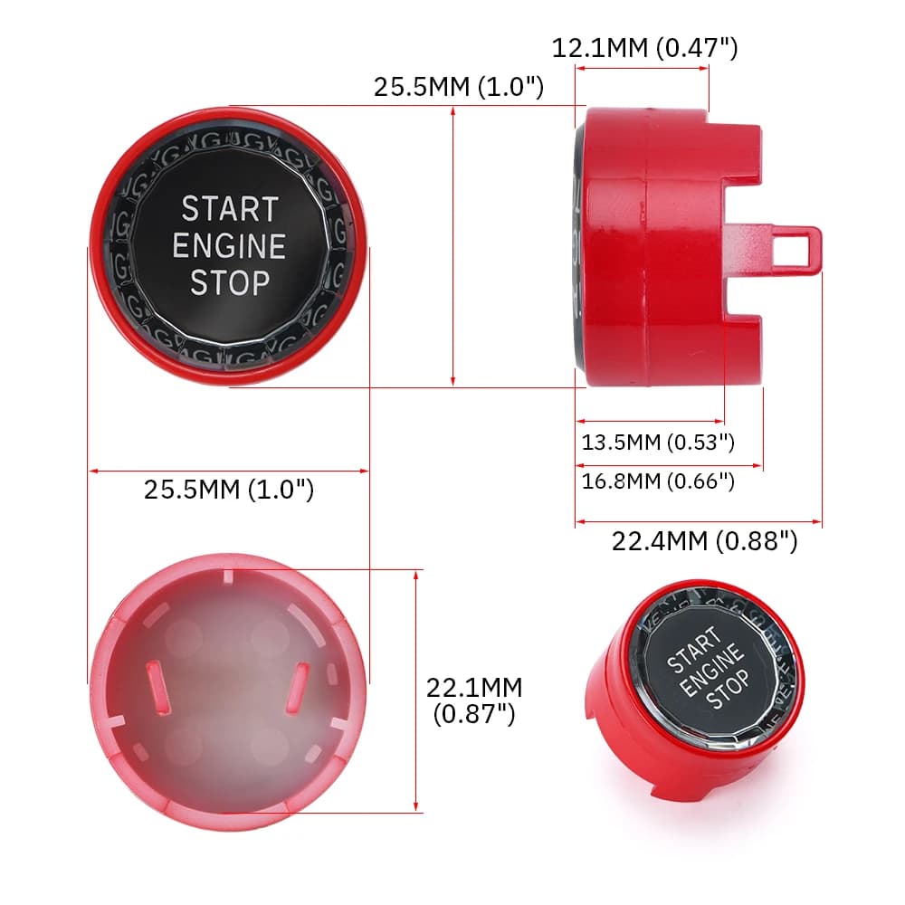 Bouton de commutation de moteur d'arrêt de démarrage en cristal, pour BMW 1 2 3 4 5 6 7 X1 X5 X6 F22