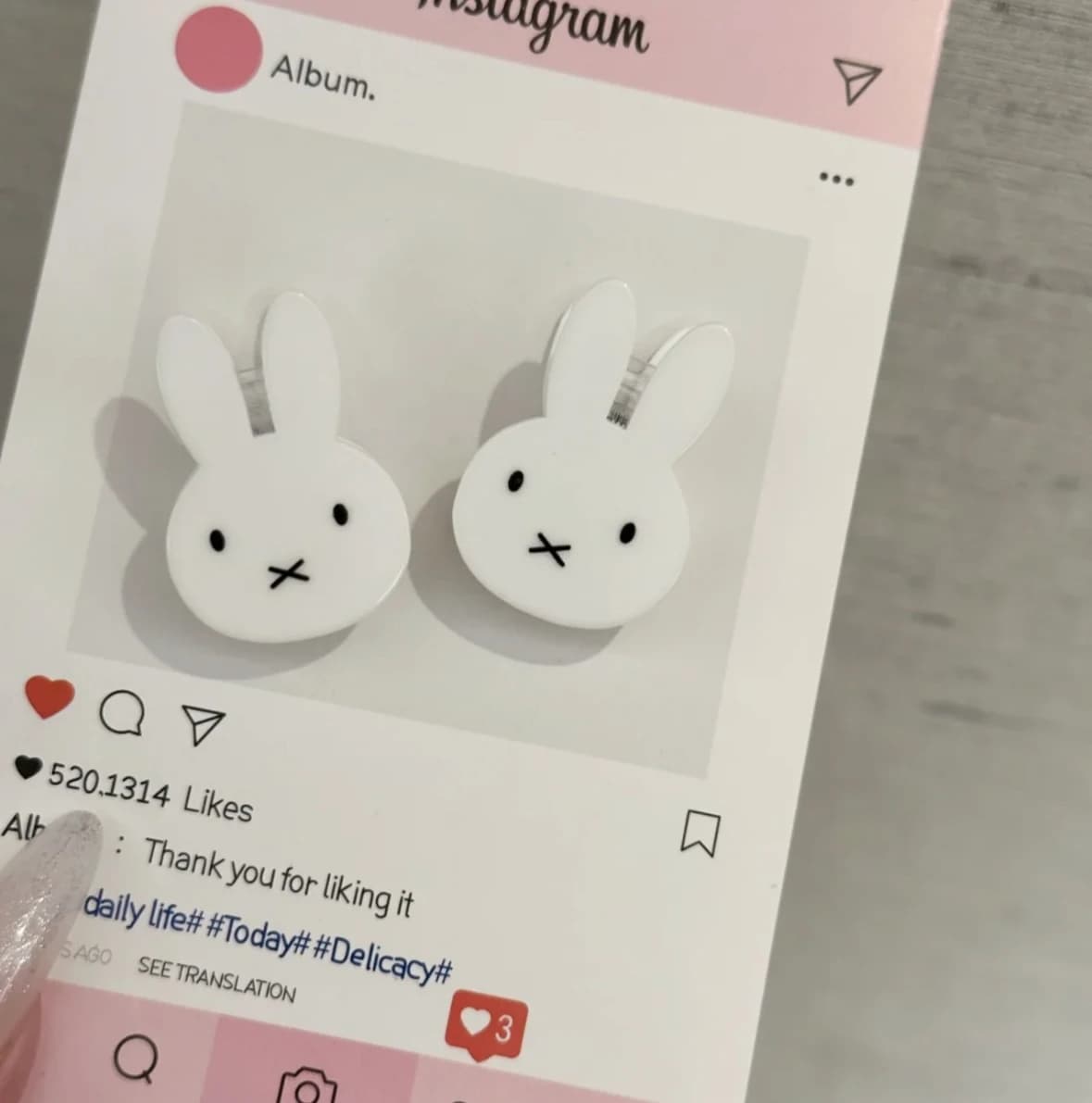 Miffy pince à cheveux dessin animé mignon Miffy pince à cheveux PP pince fille frange pince livre No