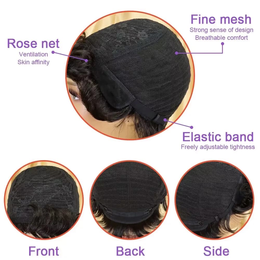 Perruques courtes afro bouclées en cheveux humains pour femmes, coupe pixie, perruque courte à ondul