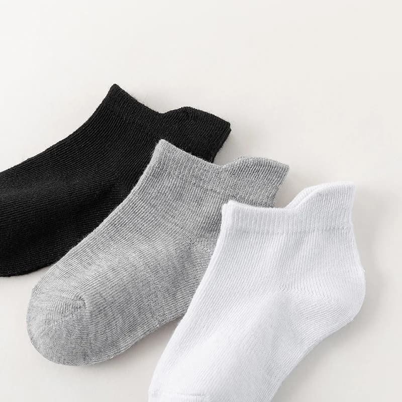 6 paires de chaussettes pour enfants, chaussettes blanches pour bébés garçons et filles