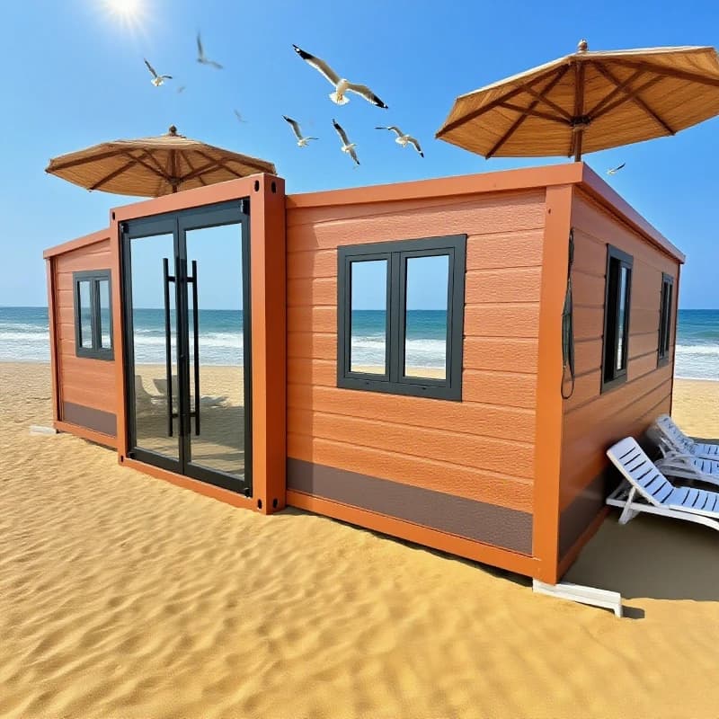 Maison de conteneur à la mode, maison pliante prête pour navire, maison de conteneur de vie préfabri