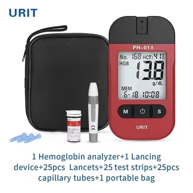 Testeur d'analyse d'hémoglobine, analyseur Hb domestique, testeur d'anémie, bande de Test Heme avec 