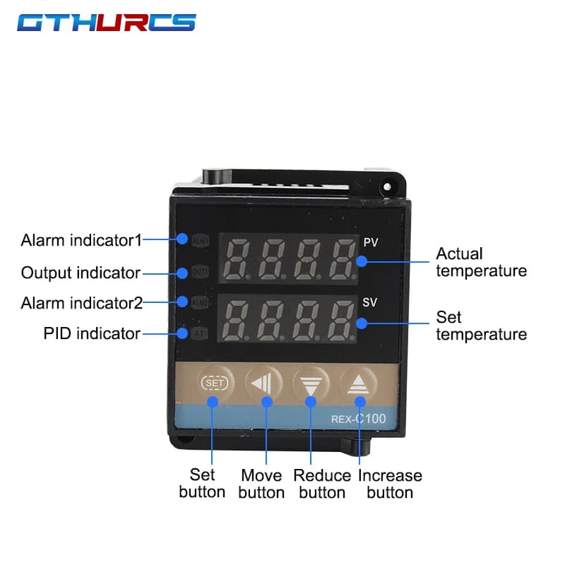 REX-C100 numérique RKC PID Thermostat régulateur de température numérique REX-C100/ 40A relais SSR/K