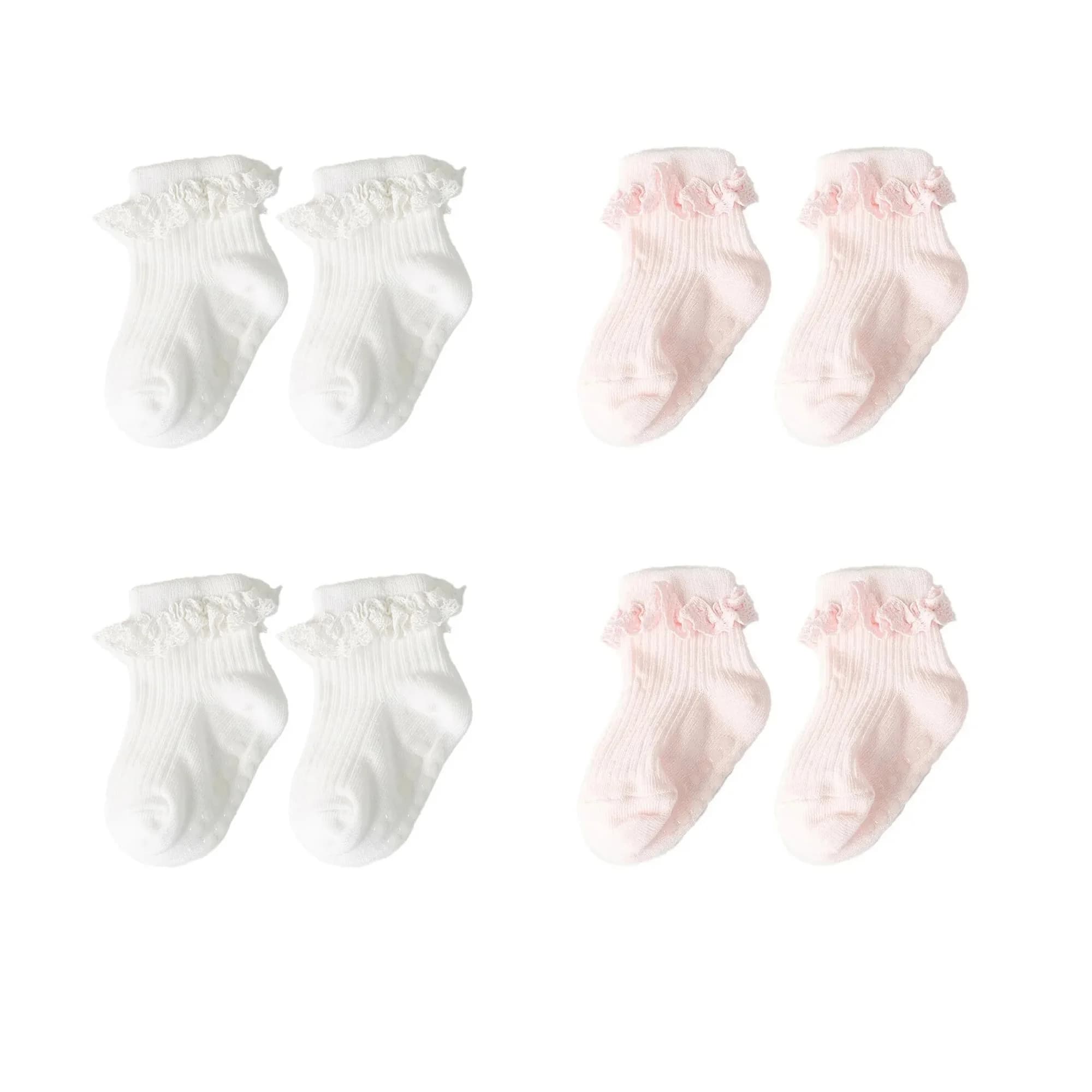 1/3/4/5 paires coton couleur Pure enfant en bas âge fille dentelle chaussettes infantile bébé filles