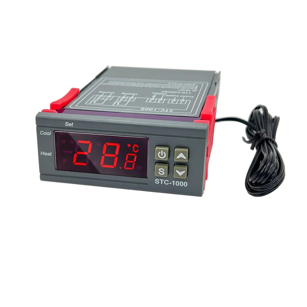 Contrôleur de température numérique Thermostat Thermorégulateur Relais LED 10A Chauffage Refroidisse
