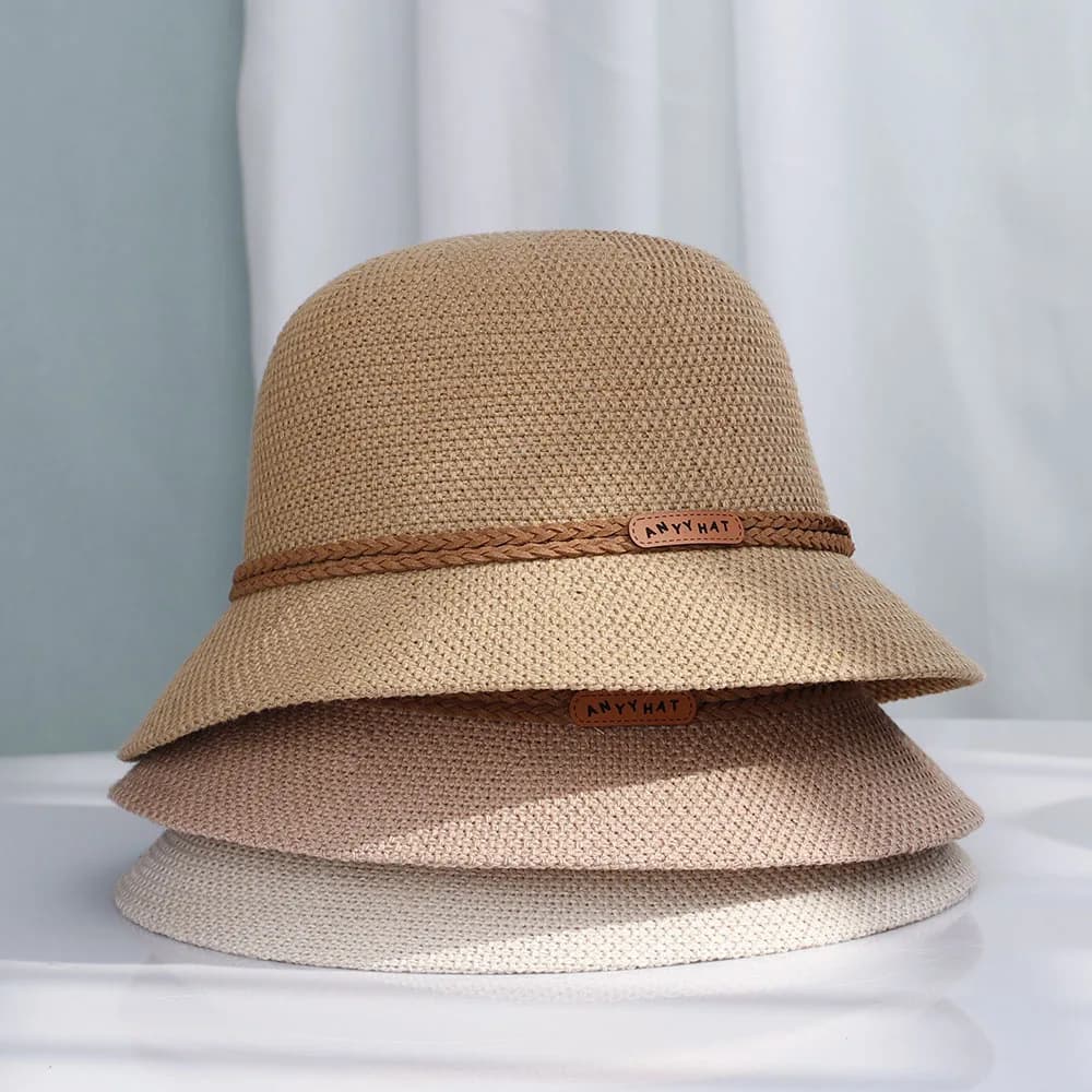 Chapeaux de paille pour femmes, panjamas, protection UV, pare-soleil, chapeaux de plage, mode, visiè