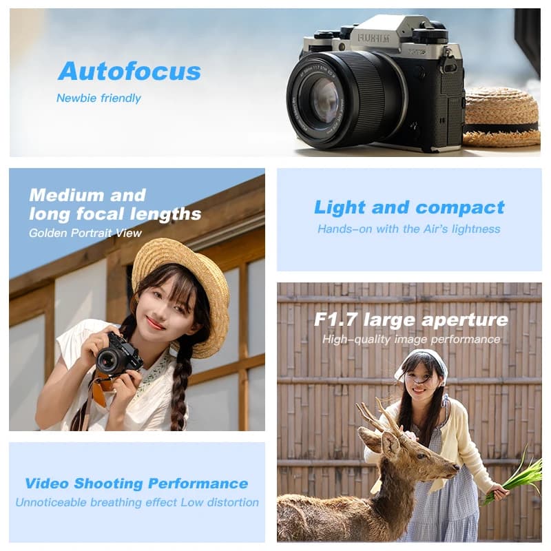 VILTROX AF 56mm F1.7 Fuji X Mount Nikon Z monture objectif APS-C léger grande ouverture pour X-T5 X-