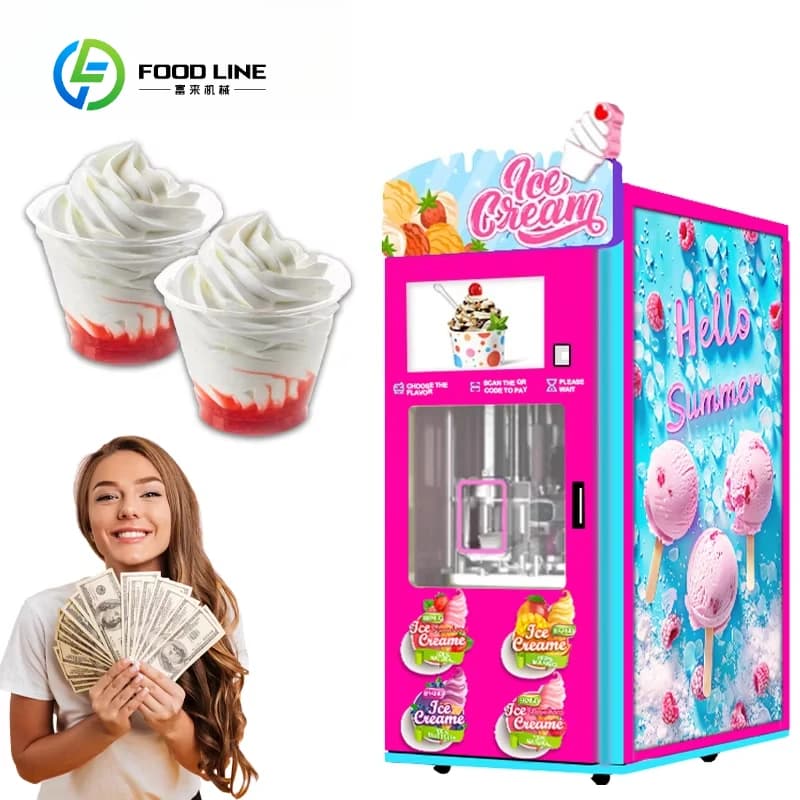 Machine à crème glacée commerciale en libre-service, machine à faire des glaces molles, machine à cr