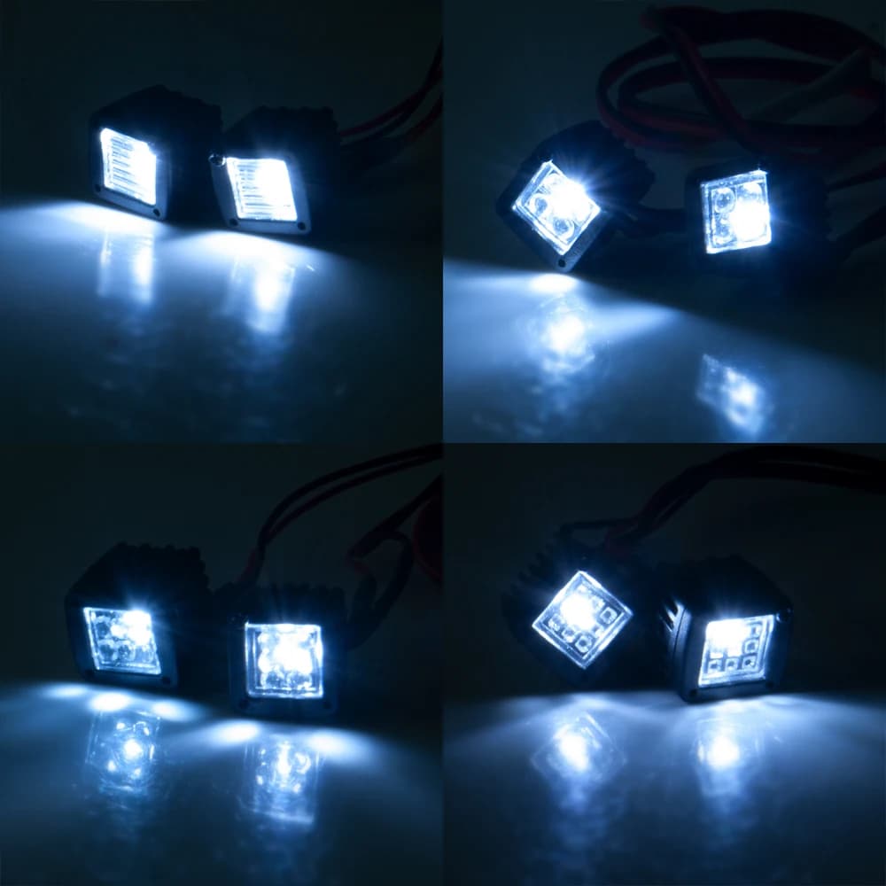 AXSPEED – support de bagages avec feux latéraux LED pour TRX4 TRX6 Axial SCX10 Wraith Axial SCX24 1/