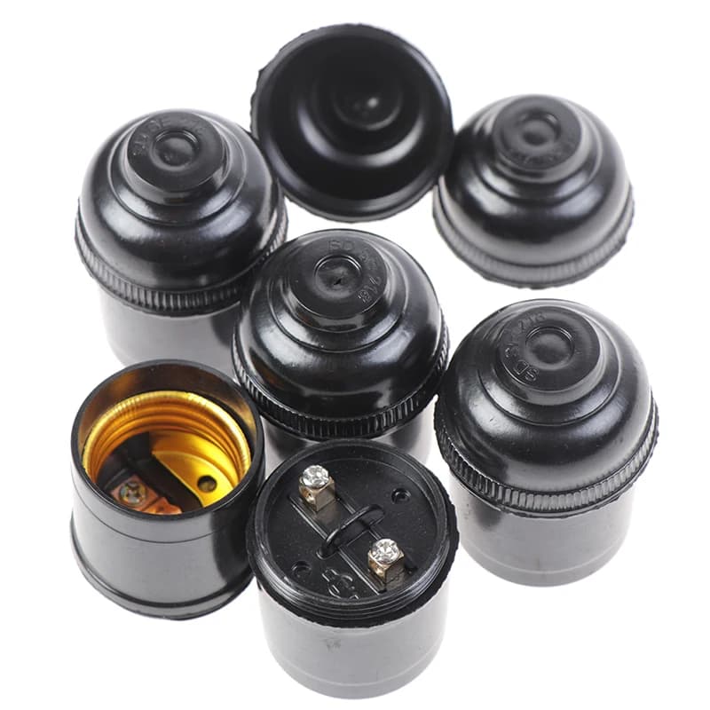 Support de lampe d'ampoule rétro, capuchon à vis Edison, raccords à douille, pendentif, 5 pièces