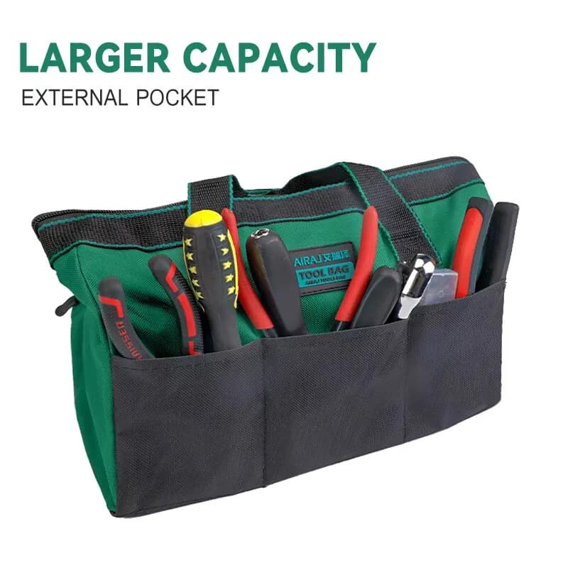 AIRAJ 13 Pouce Outil Sac Électricien Multifonctionnel Forte Durable Oxford Épaissie Bois De Stockage