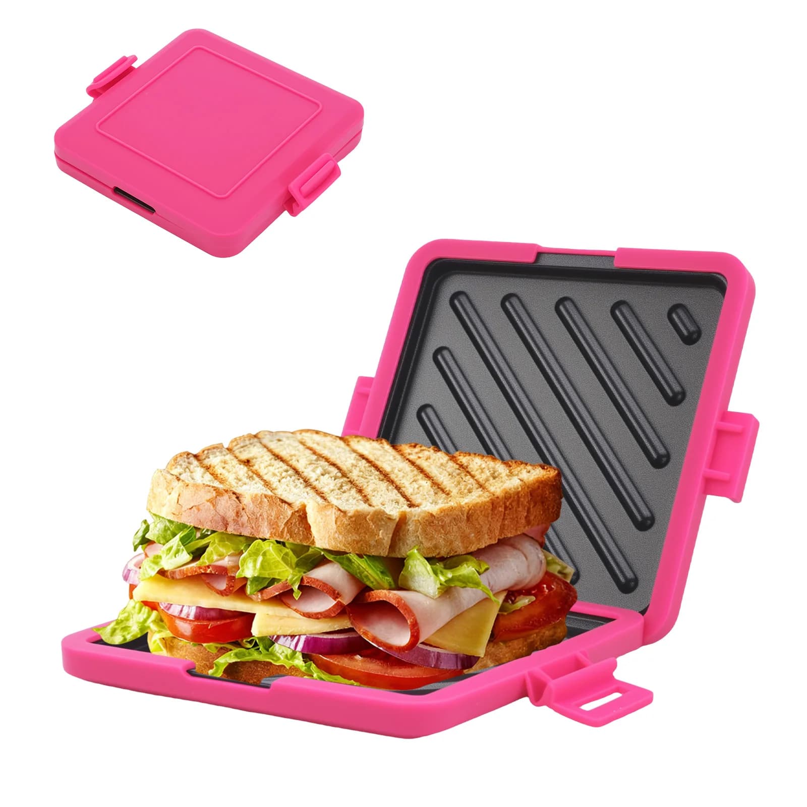 Machine à petit-déjeuner à sandwich micro-ondes, design compact, peut fabriquer des sandwichs, des t