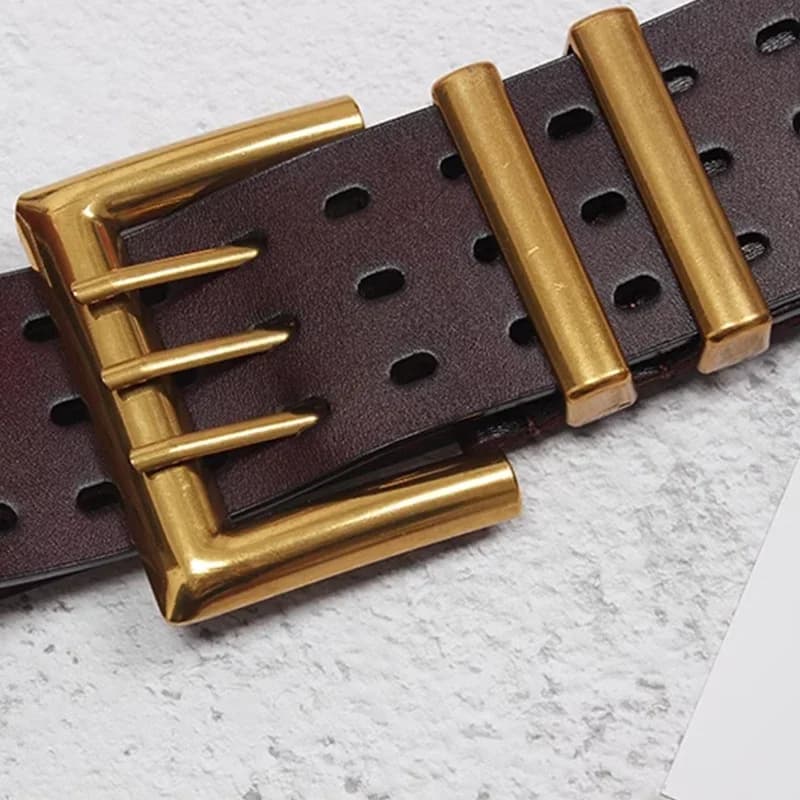 Marques de luxe haut de gamme, ceinture en cuir élégante pour femmes, large ceinture pour femmes, co