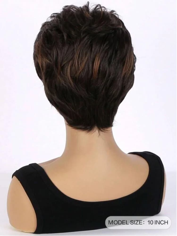 Perruque courte pour femme, perruque synthétique, non autocollante, résistante à l'usure, résistante