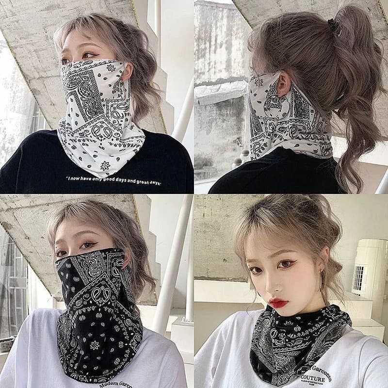 Masque de protection solaire Punk pour hommes et femmes, écharpe d'oreille, visage, cou, protection 