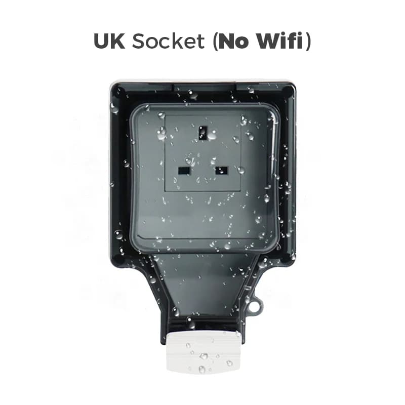 Avoir-Tuya WiFi Smart Socket, Prise électrique extérieure étanche IP66, Adaptateur de prise britanni