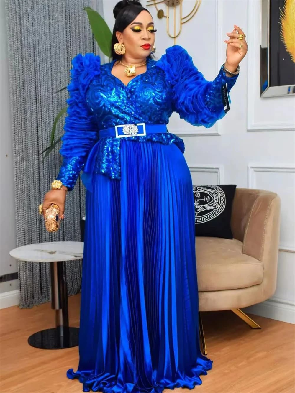 Robes de Soirée de Luxe 2026 – Élégantes Robes Longues à Paillettes pour Femmes, Tenues Africaines, 