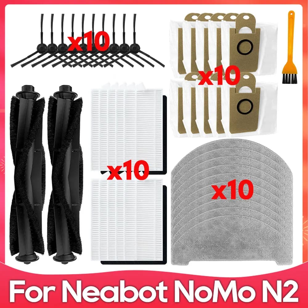 Compatible avec ( Neabot NoMo N2, Imou L11 Pro, Honiture Q6 Pro ) Brosse à rouleau Filtre Chiffon de