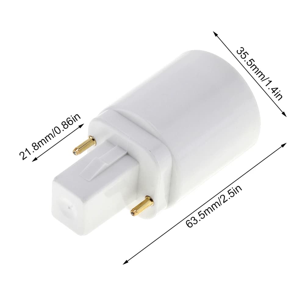 Adaptateur de Base d'ampoule G24 à E27, support de douille de lampe LED, convertisseur de lumière un