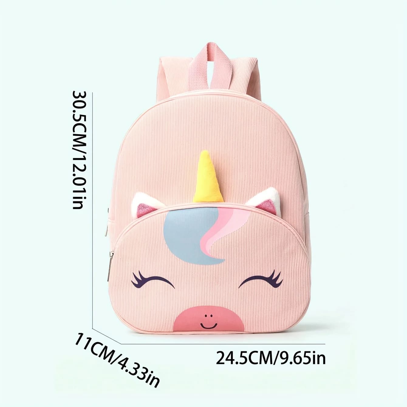 Sac à dos personnalisé licorne pour enfants |   Dessin animé mignon, brodé |   Cadeau d'hiver de Noë