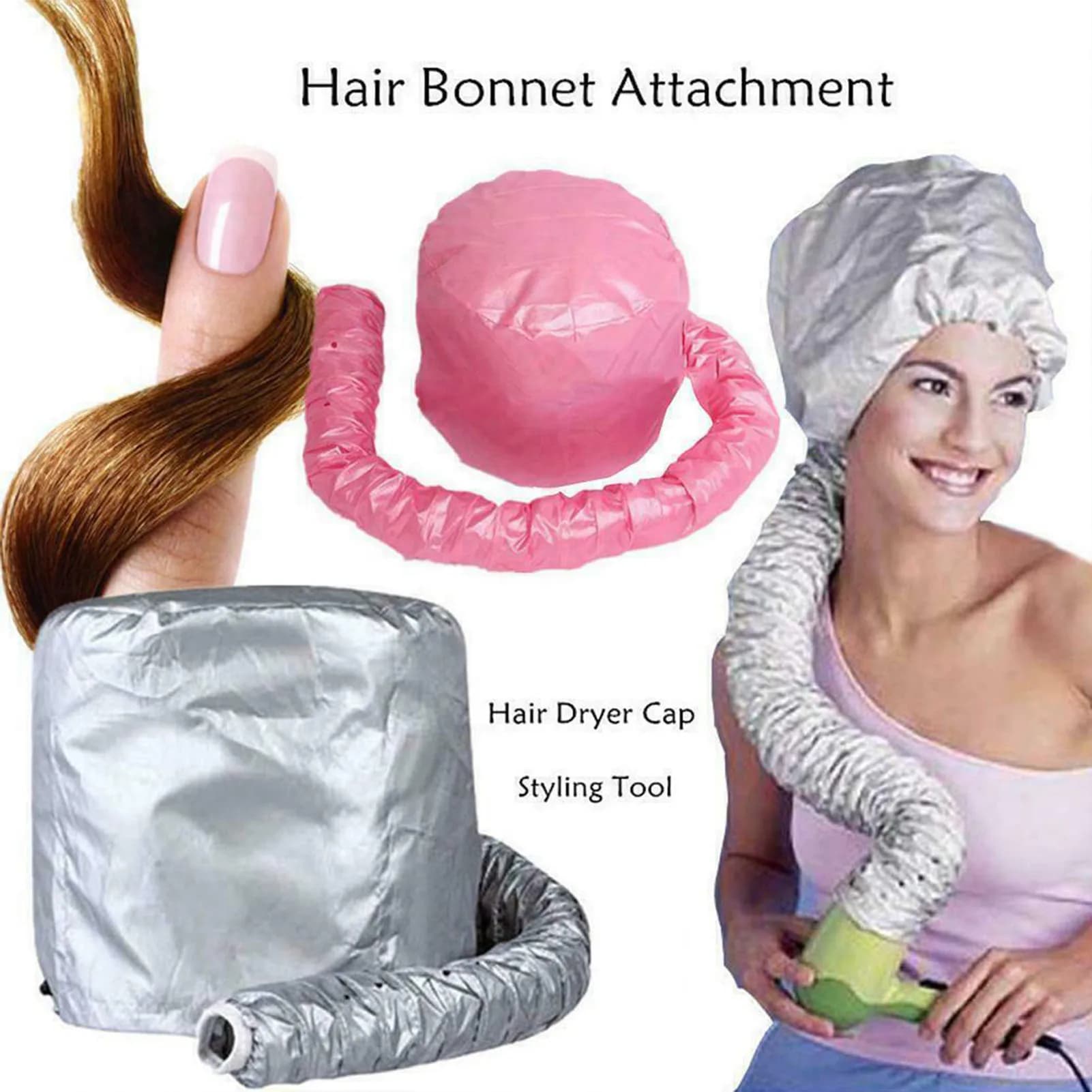 Bonnet de coiffure pour cheveux secs, pratique et réglable, pour SPA, chauffé, vapeur pour sèche-che