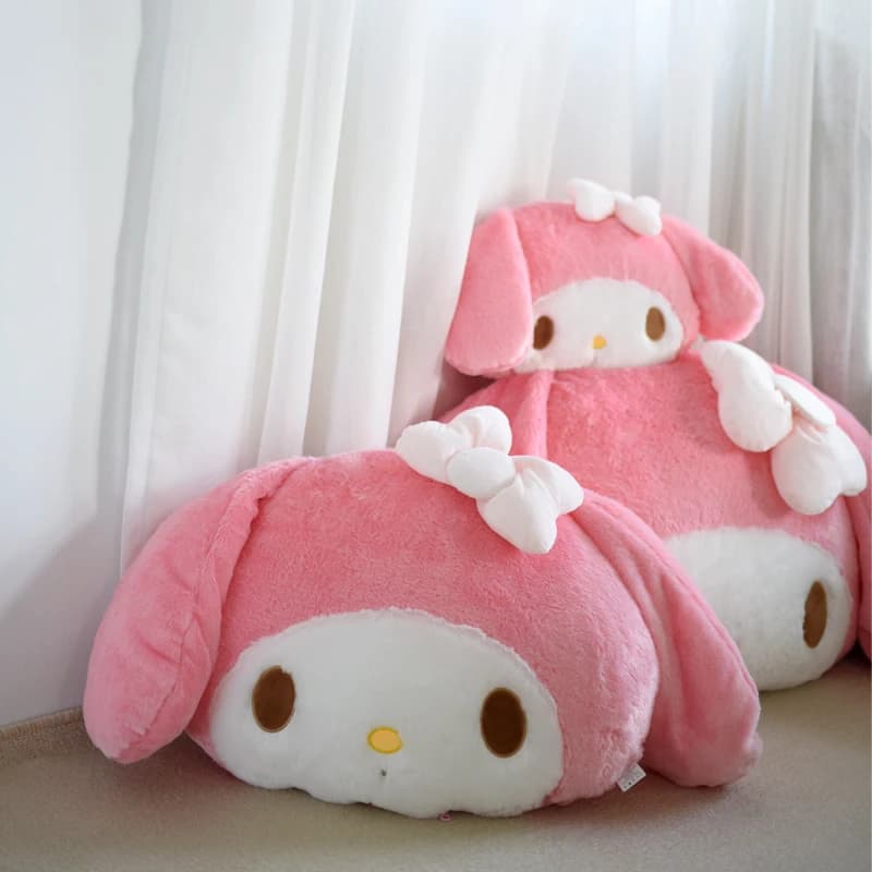 Jouet en peluche doux My Melody, oreiller de câlin de grande taille, coussin de dos confortable, jol
