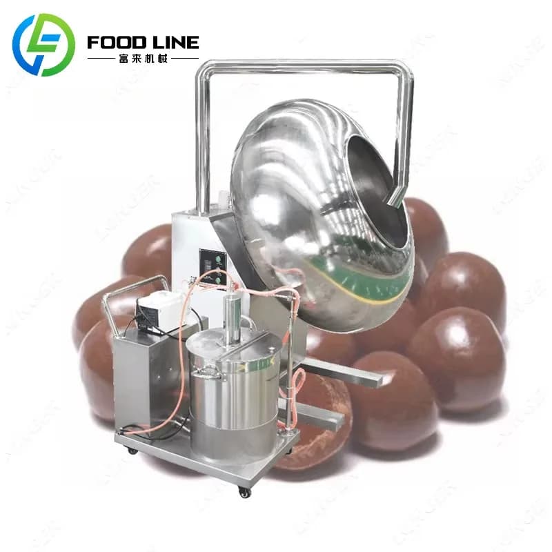 Dispositif automatique de revêtement de chocolat en grains de café, Machine de pulvérisation de choc