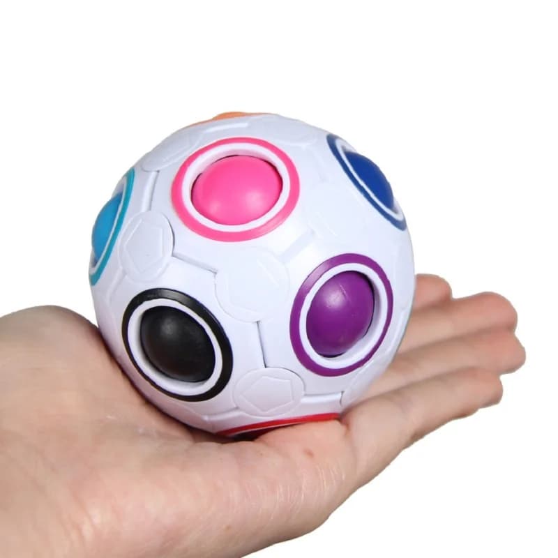 Cube anti-Stress magique pour enfants, jouets Puzzle boules arc-en-ciel, jouet éducatif pour enfants