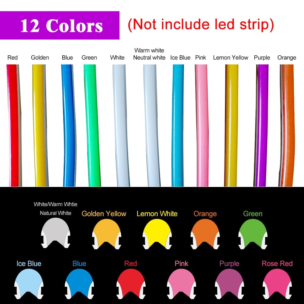 6mm 8mm bricolage séparé Silicone néon Flexible pliable DC12V 2835SMD S forme 120Led bande lumineuse