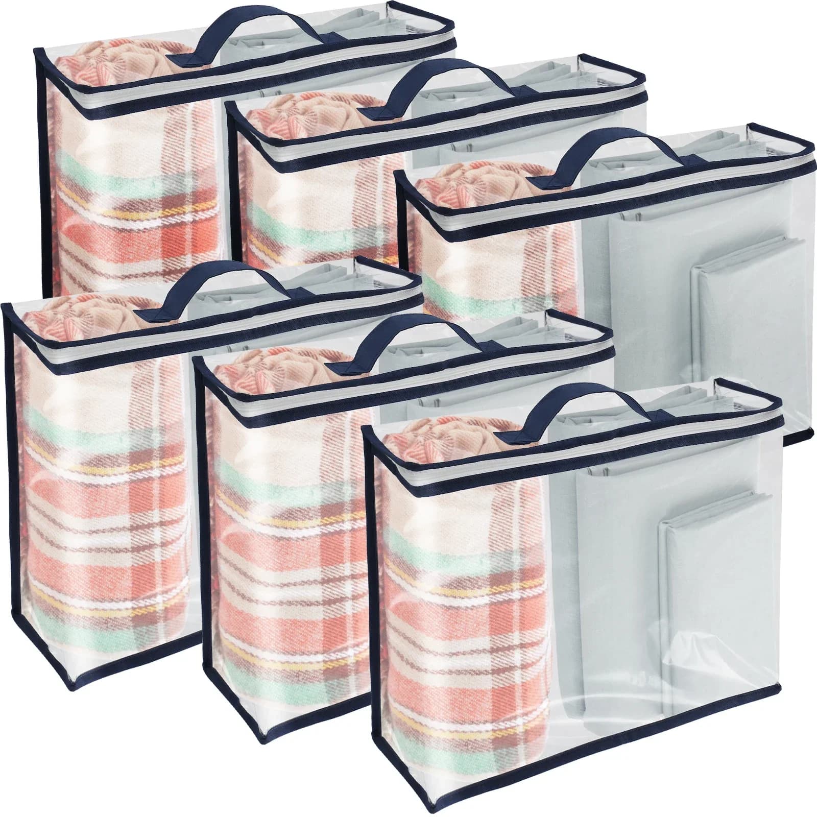 Sacs de rangement pour drap de lit, 6 paquets, couette, vêtements, couvertures, boîte d'emballage, i