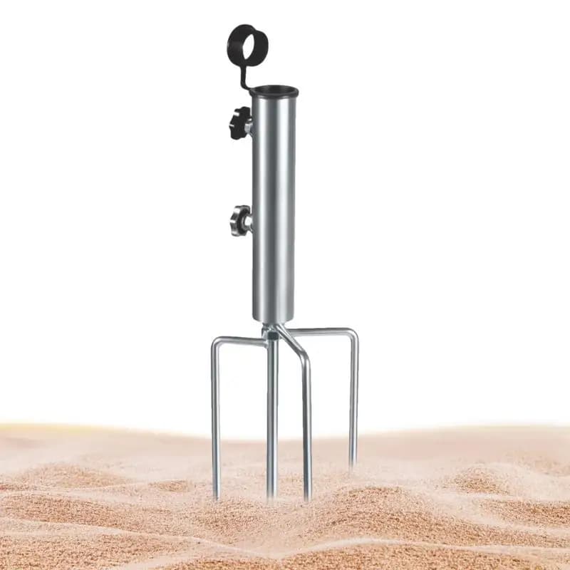 Injecteur de Parapluie de Plage en Métal, Support de Sol, Injecteur de Sable, Base Extérieure, Poign