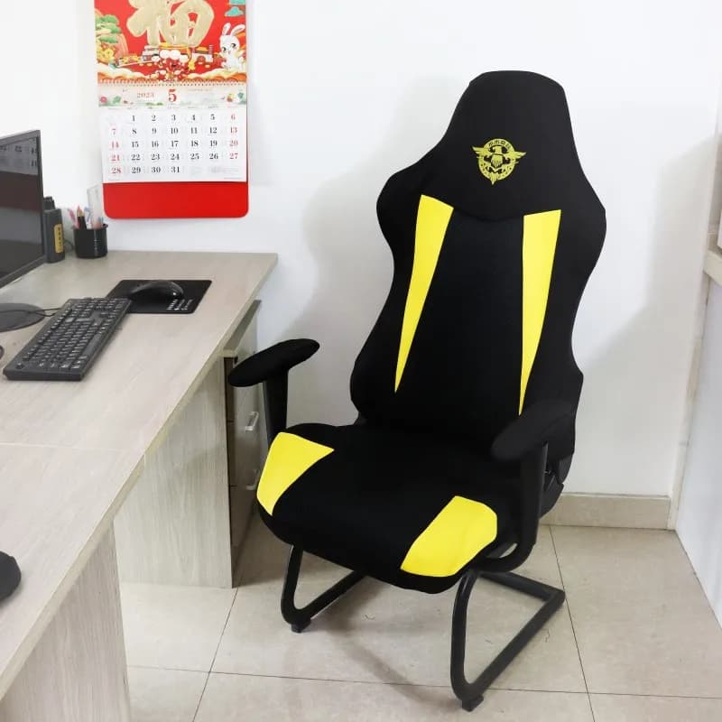 1 ensemble housse de chaise de jeu élastique chaise d'ordinateur dossier accoudoir couverture protec