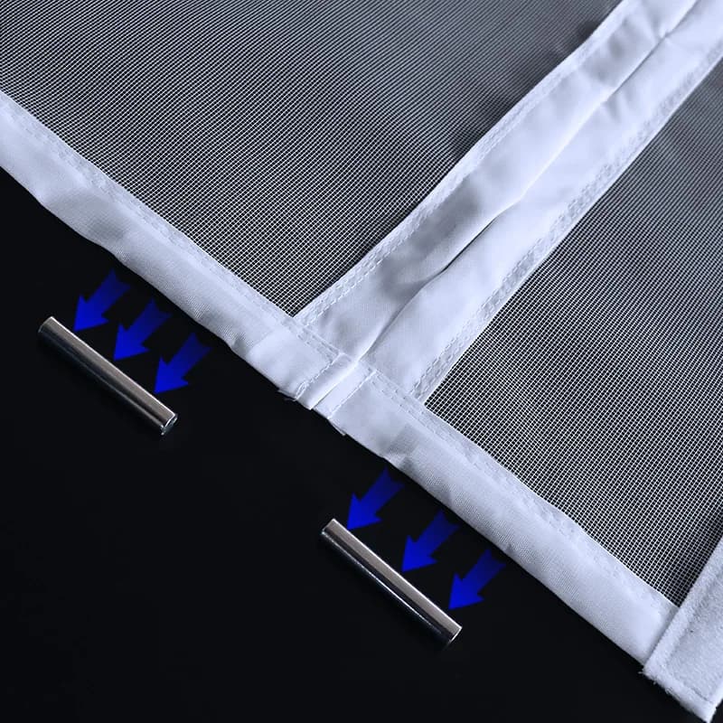 DTGJ – moustiquaire magnétique pour porte avec ouverture latérale, filet blanc anti-insectes, maille